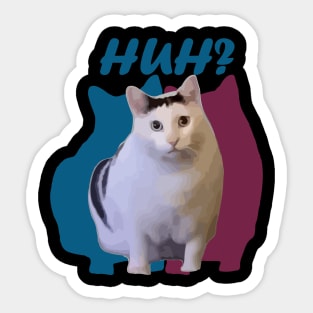 huh cat funny memes Sticker